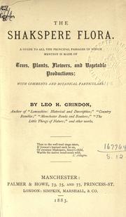 Cover of: The Shakspere flora by Leo H. Grindon, Leo H. Grindon