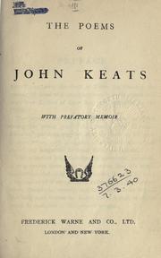 Cover of: Poems by John Keats