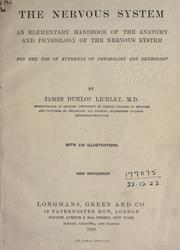 Cover of: The nervous system by James Dunlop Lickley