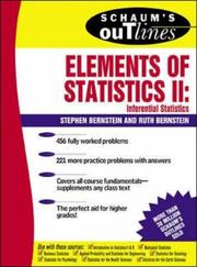 Cover of: Schaum's Outline of Elements of Statistics II: Inferential Statistics