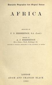 Cover of: Africa by F. D. Herbertson