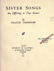 Cover of: Sister songs by Francis Thompson