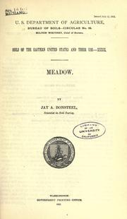 Cover of: Soils of the eastern United States and their use--: XXXVIII. Muck and peat.