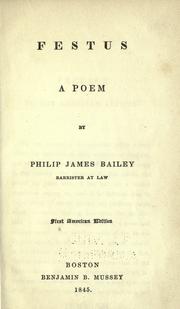 Cover of: Festus : a poem by Philip James Bailey