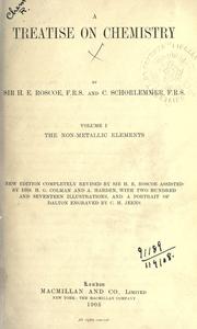Cover of: A treatise on chemistry. by Henry E. Roscoe