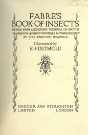 Cover of: Fabre's book of insects by Jean-Henri Fabre