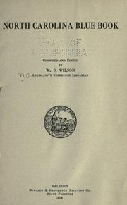 North Carolina blue book by North Carolina. Legislative Reference Library.