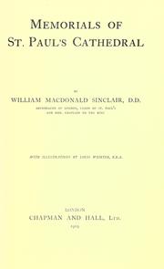 Cover of: Memorials of St. Paul's cathedral by Sinclair, William Macdonald