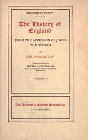 Cover of: The History of England from the accession of James the second. by Thomas Babington Macaulay