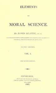 Cover of: Elements of moral science by James Beattie, James Beattie