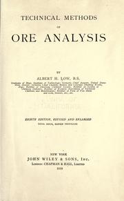 Cover of: Technical methods of ore analysis by Low, Albert Howard, Low, Albert Howard