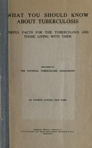 Cover of: What you should know about tuberculosis.