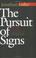 Cover of: The pursuit of signs