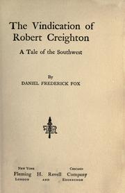 The vindication of Robert Creighton