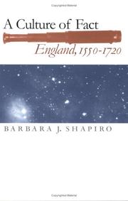 Cover of: A Culture of Fact by Barbara J. Shapiro