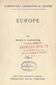 Cover of: Europe