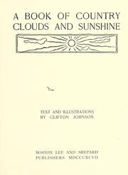 Cover of: A book of country clouds and sunshine by Clifton Johnson