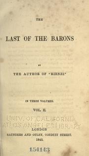 Cover of: The last of the barons by Edward Bulwer Lytton, Baron Lytton