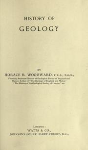 Cover of: History of geology. by Horace B. Woodward