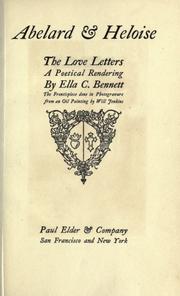 Cover of: Abelard & Heloise: the love letters, a poetical rendering