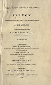Cover of: Primitive tradition recognised in Holy Scripture by John Keble