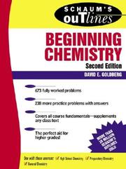 Cover of: Schaum's outline of theory and problems of beginning chemistry by Goldberg, David E.