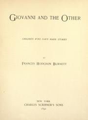 Cover of: Giovanni and the other by Frances Hodgson Burnett