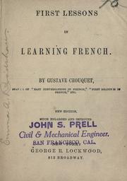 Cover of: First lessons in learning French.