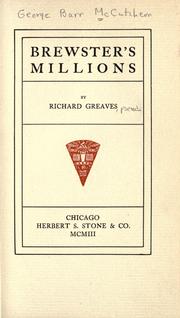 Cover of: Brewster's millions