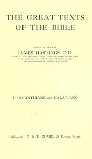 Cover of: The great texts of the Bible by James Hastings