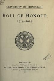 Cover of: Roll of honour, 1914-1919.