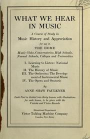 What we hear in music by Anne Faulkner Oberndorfer
