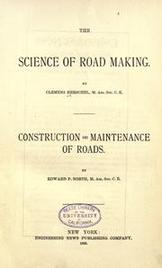 Cover of: The science of road making. by Clemens Herschel