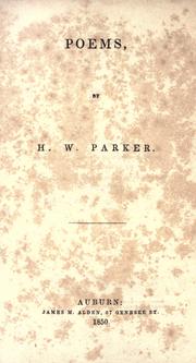 Poems by Parker, Henry W.