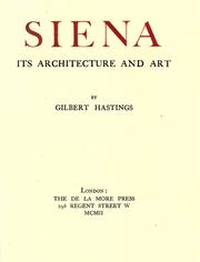 Cover of: Siena by Gilbert Hastings