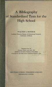 Cover of: A bibliography of standardized tests for the high school.