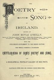 The Poetry and song of Ireland by John Boyle O'Reilly