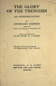 Cover of: The glory of the trenches by Coningsby Dawson, Coningsby Dawson