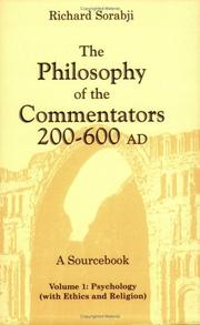 Cover of: The Philosophy of the Commentators, 200600 Ad: A Sourcebook (Philosophy of the Commentators, 200-600 Ad: A Sourcebook)