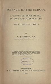 Cover of: Science in the school by William John Gibson