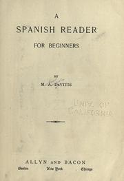 Cover of: A Spanish reader for beginners by De Vitis, Michael Angelo