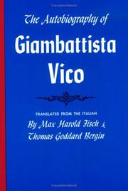 The autobiography of Giambattista Vico by Giambattista Vico