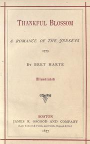 Cover of: Thankful Blossom by Bret Harte