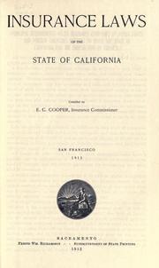 Cover of: Insurance laws of the state of California. by California.
