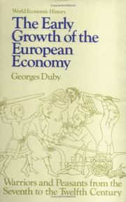 Cover of: The Early Growth of European Economy by Georges Duby