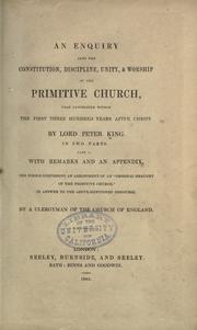 Cover of: An enquiry into the constitution, discipline, unity, & worship of the primitive church: that flourished within the first three hundred years after Christ