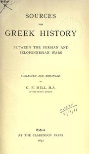 Cover of: Sources for Greek history between the Persian and Peloponnesian wars. by Sir George Francis Hill