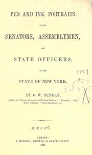 Cover of: Pen and ink portraits of the senators by George W. Bungay, George W. Bungay