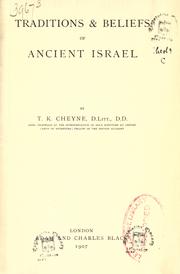 Cover of: Traditions & beliefs of ancient Israel
