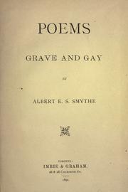 Cover of: Poems grave and gay.